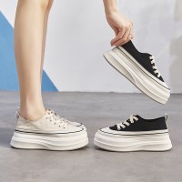 Xiaobai sports thick bottomed muffin white shoes