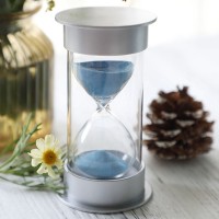 Silver covered hourglass